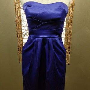 Sapphire strapless cocktail dress